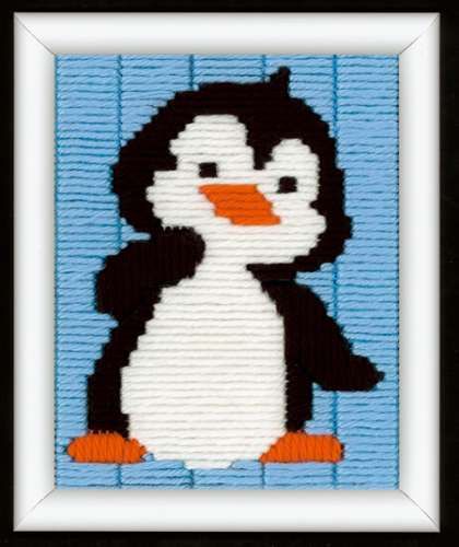 Vervaco-Kreuzstich-Spannstichpackung---Pinguin--PN-0009428
