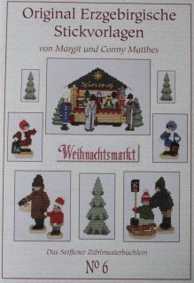 Erzgebirgische Stickvorlage - Weihnachtsmarkt