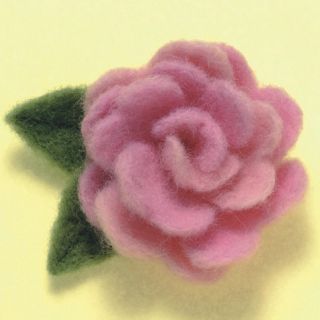 Trockenfilznadel-Applikationsform - Rose