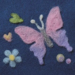 Trockenfilznadel-Applikationsform - Schmetterling