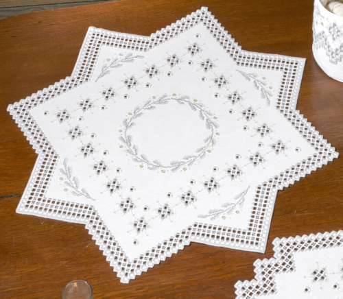 Hardanger Stickpackung Tischdecke