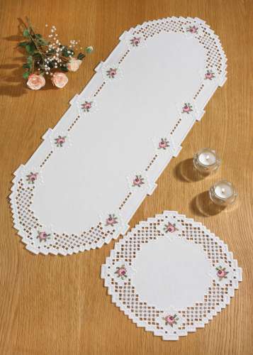 Hardanger Stickpackung Tischdecke