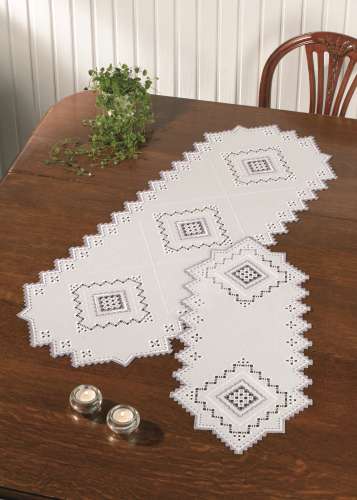 Hardanger Stickpackung Tischdecke