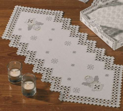 Hardanger Stickpackung Tischdecke