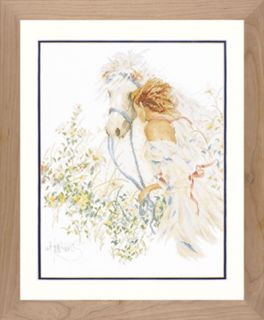 Lanarte-Kreuzstich-Romance-Pferd-Blumen-PN-0007952