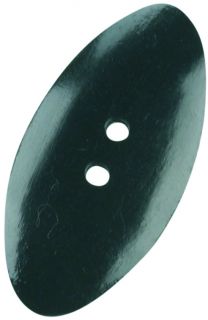 Holzknopf schwarz 48x22mm - oval