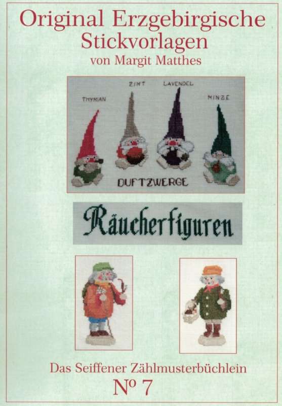 Erzgebirgische Stickvorlage - Räucherfiguren