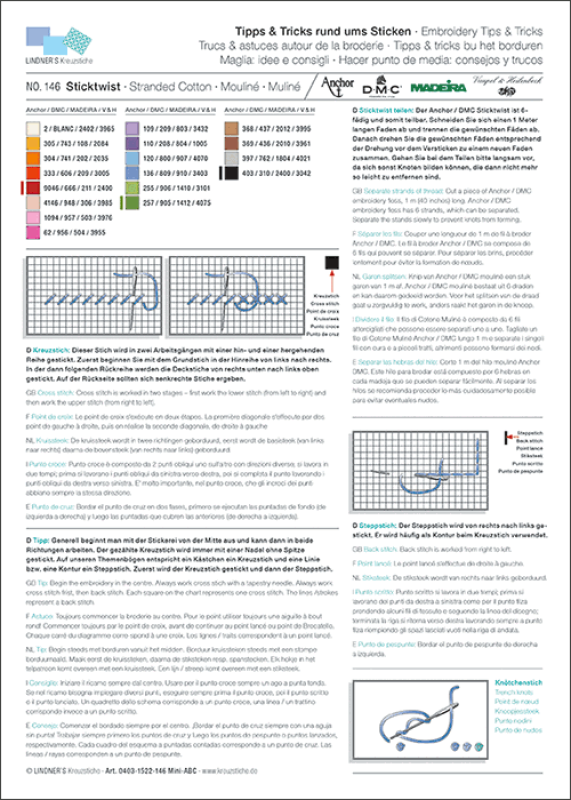 Lindner,Stickvorlage,Mini ABC
