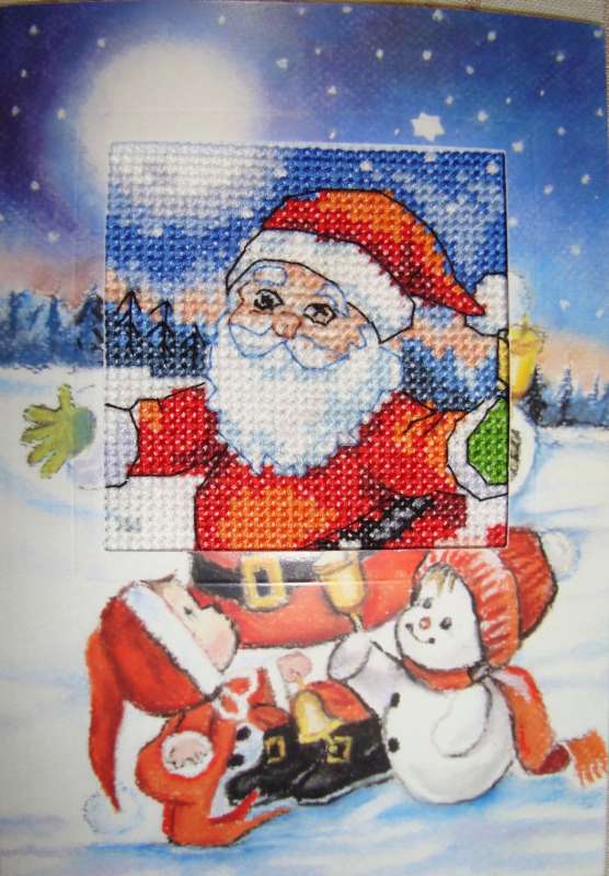 Winterkarte 10,5x15cm - Weihnachtsmann