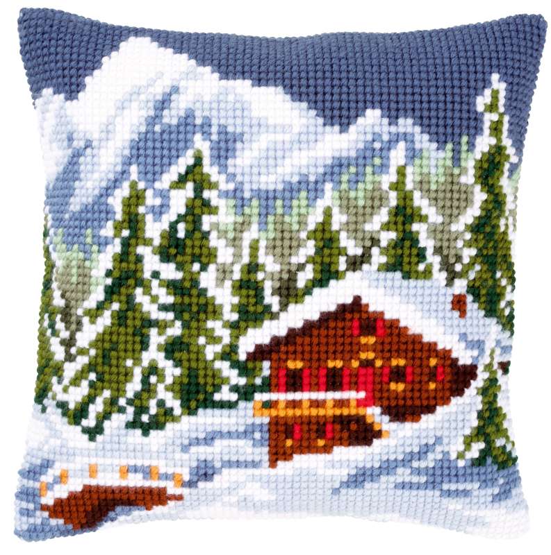 Vervaco-Kreuzstich-Kreuzstichkissen-Winterlandschaft-PN-0146240