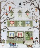 New-England-Homes-Winter-XSS4-Kreuzstichbild-Bothy Threads