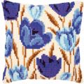 Vervaco-Kreuzstich-Kreuzstichkissen-blaue-Tulpen-PN-0021764